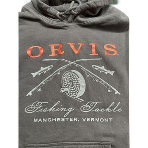 Orvis Hoodie Crossed Rods Fishing Navy Pullover, Men's Size XL